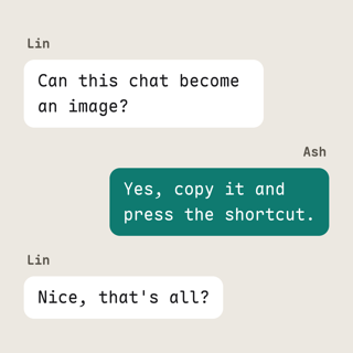Conversation, Chat bubbles
