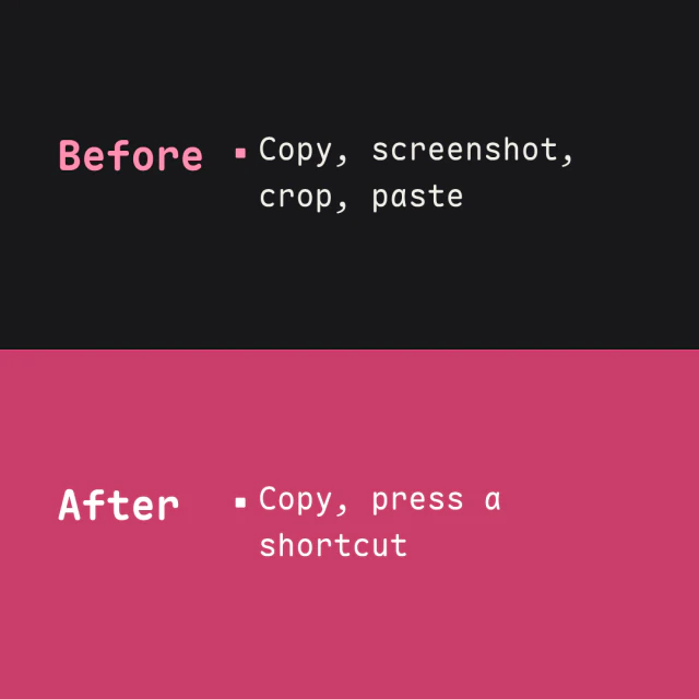 Comparison card in the Split panels style.