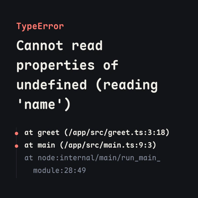 Error card in the Console style.