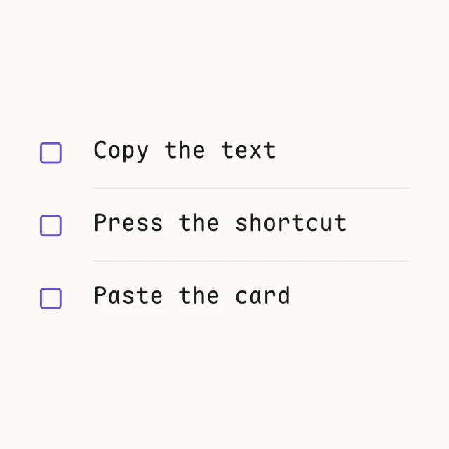 List card made from the sample text, in the Checklist style.