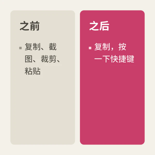 由示例文字生成的对比卡片,左右对照样式。